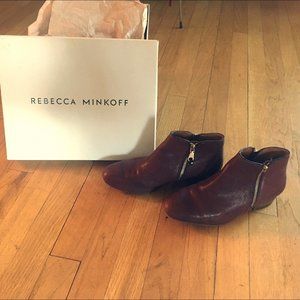 REBECCA MINKOFF burgundy booties